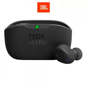 Audífonos bluetooth True Wireless JBL Wave Buds resistente al agua IP54, duración máx. 8 horas, control de música y llamadas, negro