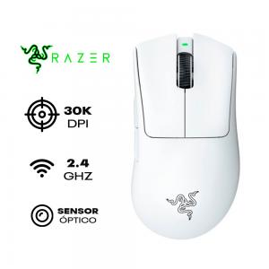 MOUSE RAZER DEATHADDER V3 PRO INALAMBRICO 30,000 DPI  BLANCO