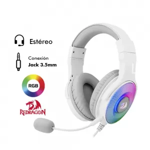 AUDIFONO REDRAGON PANDORA 2 H350 | 3.5MM | ESTEREO | RGB | BLANCO