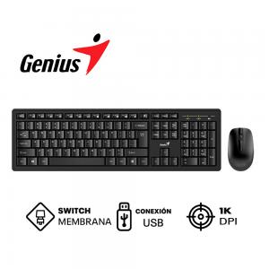 COMBO GENIUS KM-8200 | INALAMBRICO | TECLADO + MOUSE | NEGRO