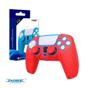 FUNDA DE SILICONA PROTECTORA PARA MANDO DUALSENSE PS5 ROJA DOBE TP5-0559