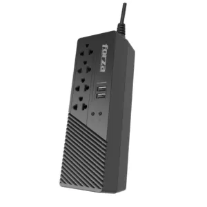 FORZA FVR-1012USB X2 ESTABILIZADOR 1000VA/500W 4 TOMAS BLACK