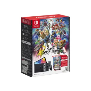 CONSOLA NINTENDO SWITCH OLED SUPER SMASH BROS ULTIMATE + JUEGO + 3 MESES DE MEMBRESÍA NINTENDO ONLINE