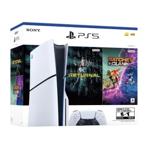 CONSOLA PLAYSTATION 5 SLIM CON LECTOR + RETURNAL+ RATCHET & CLANK BUNDLE