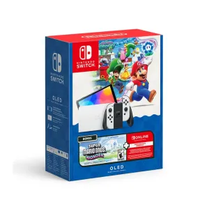 NINTENDO SWITCH OLED BLANCO - SUPER MARIO BROS WONDER + MEMBRESÍA