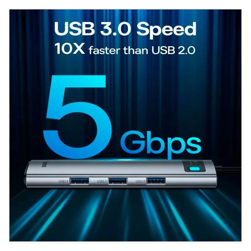 Adaptador Baseus Usb-c Hub Hdmi4k Rj45 Sd Macbook Apple 8en1