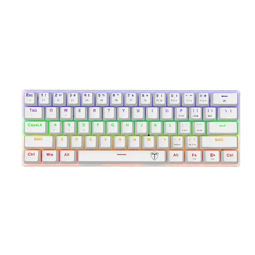 TECLADO T-DAGGER ARENA T-TGK321 | ESPAÑOL | MECANICO | SW-BROWN | RAINBOW | BLANCO