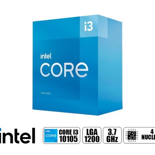 PROCESADOR INTEL CORE I3 10105 3.7 GHZ HASTA 4.4 GHZ, 6MB, 4 NUCLEOS, GRÁFICOS INTEL UHD 630, LGA 1200