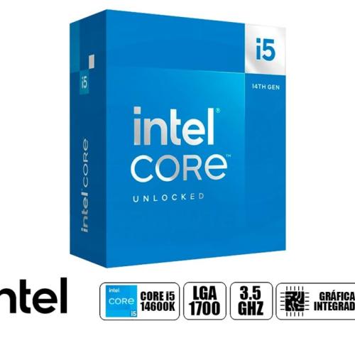 PROCESADOR INTEL CORE I5 14600K 3.5GHZ HASTA 5.3GHZ, 24MB, 14 NUCLEOS, GRAFICO INTEGRADO UHD 770, LGA 1700, S/COOLER
