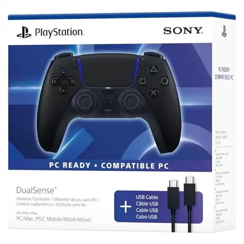 MANDO PS5 DUALSENSE MIDNIGHT BLACK CON CABLE USB