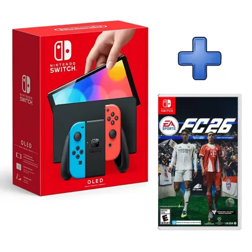 PACK CONSOLA NINTENDO SWITCH OLED + VIDEOJUEGO FC 26 SWITCH 