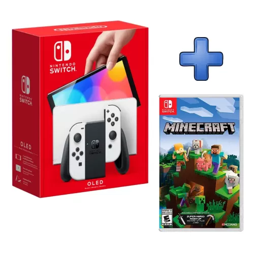 PACK CONSOLA NINTENDO SWITCH OLED + VIDEOJUEGO MINECRAFT SWITCH