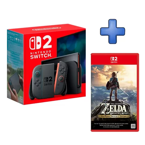 PACK CONSOLA NINTENDO SWITCH 2 + VIDEOJUEGO ZELDA BREATH OF THE WILD  SWITCH 2