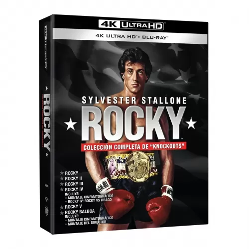 COLECCIÓN 6 PELÍCULAS ROCKY: THE KNOCKOUT COLLECTION - 4K ULTRA HD + BLU-RAY