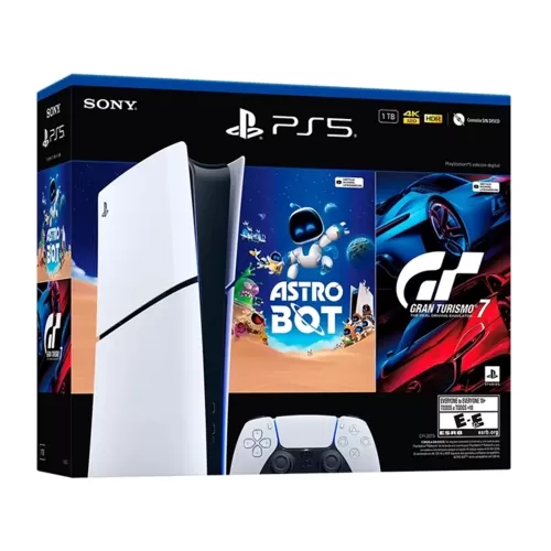 CONSOLA PS5 SLIM 1TB DIGITAL BUNDLE ASTRO BOT + GRAN TURISMO